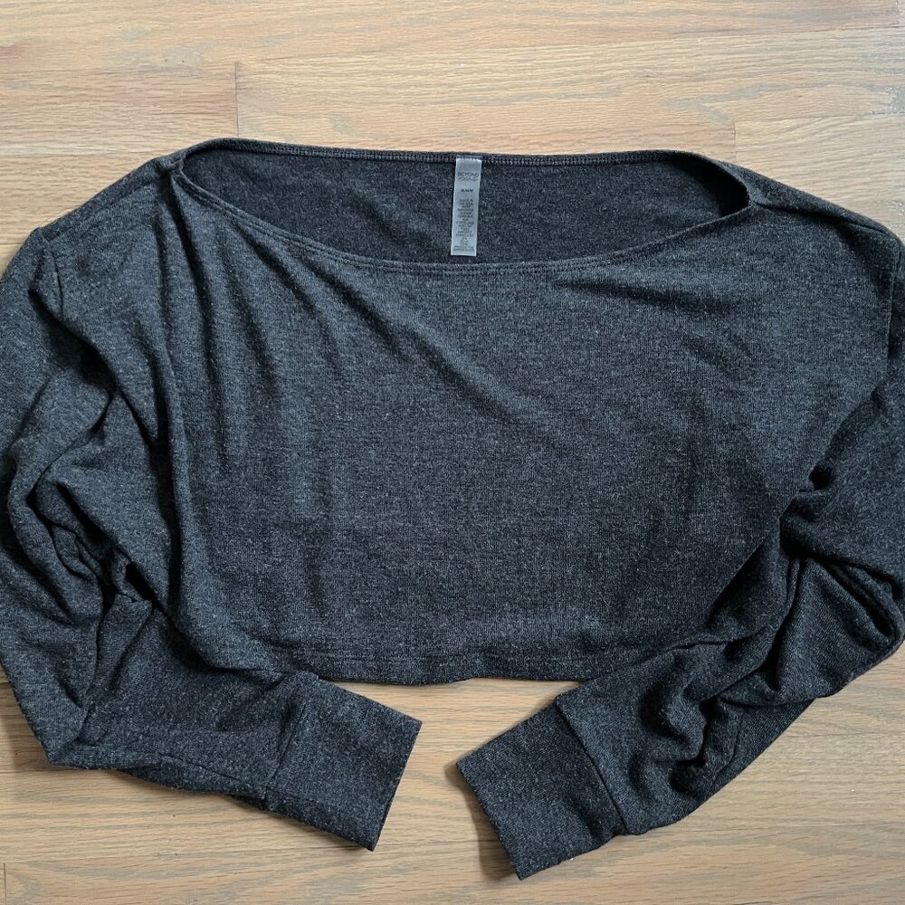 Beyond Yoga Duet 2-Way Convertible Shrug Size M Charcoal Gray Grey